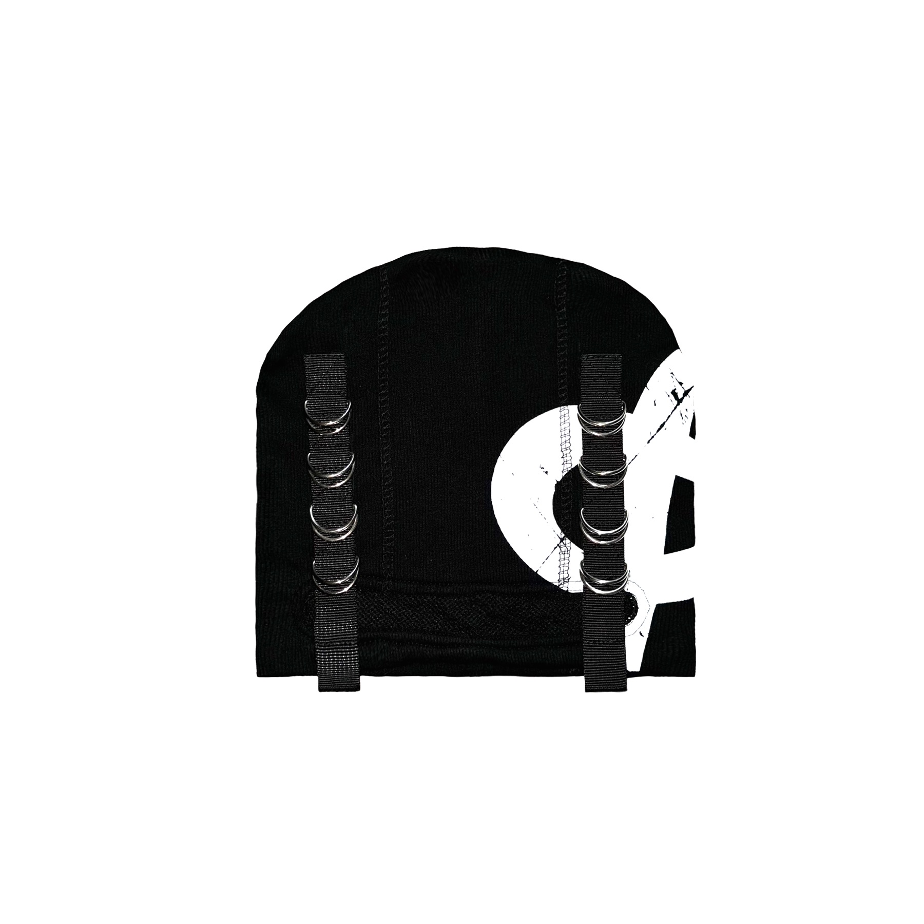Finished headwear, back view